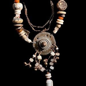 OOAK “Tuareg and Lampwork” necklace by Susan A Ray, author and jewelry designer.
